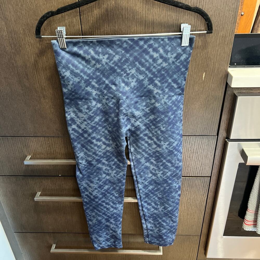 Spanx Tie Dye‎ Blue Look At Me Seamless leggings XL